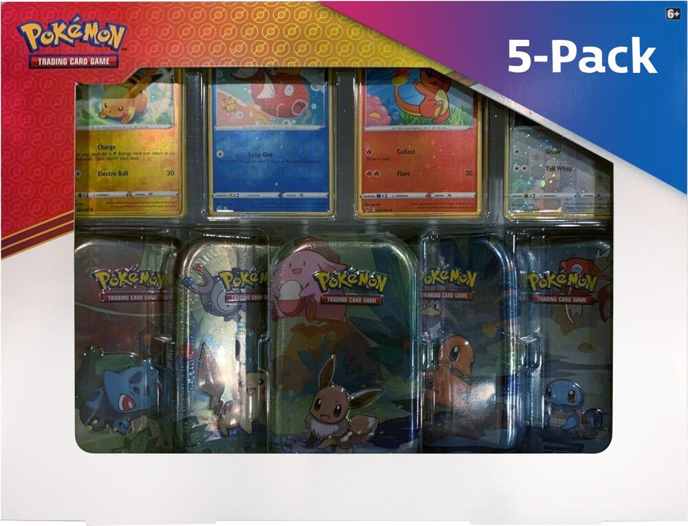 Pokemon Kanto Friends Mini Tin Costco 5 pack Bundle (2021)
