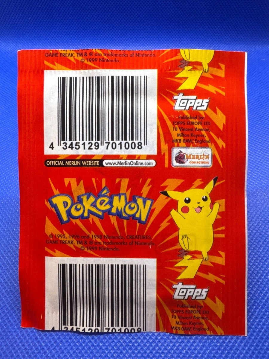 Pokemon Topps Merlin 1999 Sticker Pack (1)