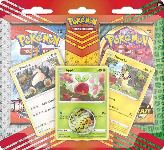 Pokemon Battle Styles and Darkness Ablaze 2 Pack Blister [Snorlax, Morpeko & Applin Cards]
