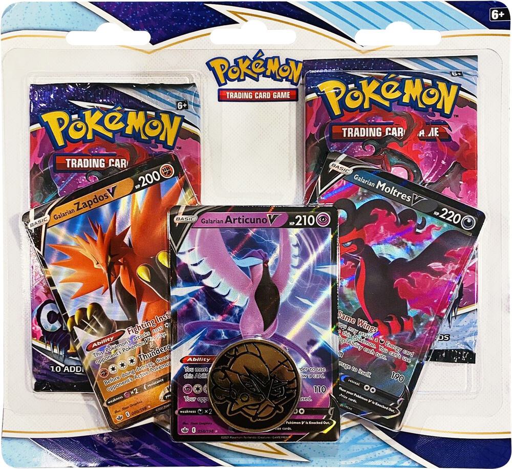 Pokemon Chilling Reign 2 Pack Blister [Galarian Zapdos V, Articuno V, Moltres V] - SWSH06: Chilling Reign