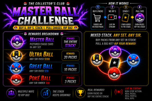 Pokémon Master Ball Challenge Stack Attack- The Collector's Club