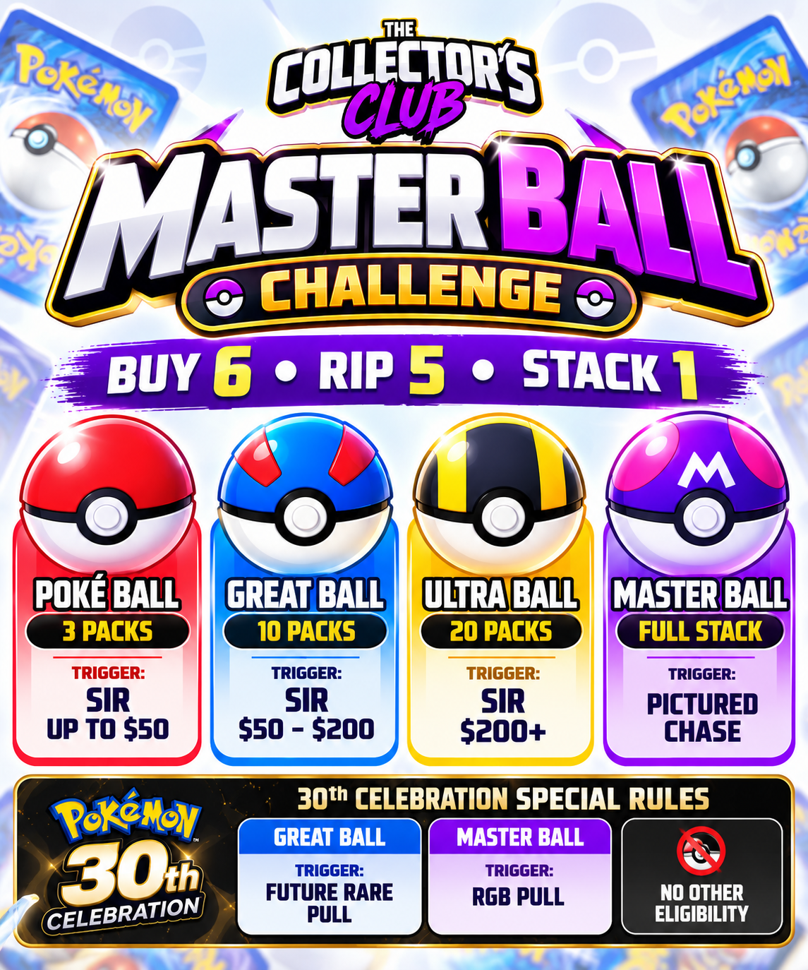 Pokémon Master Ball Challenge Stack Attack- The Collector's Club