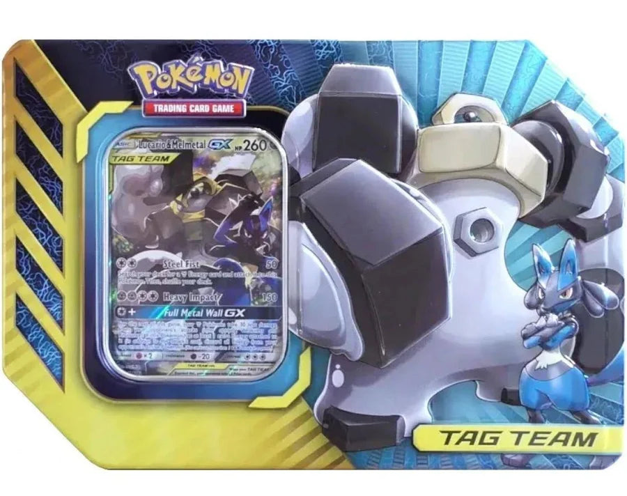 Pokémon Melmetal & Lucario GX Tag Team Tin Power Partnerships 2019