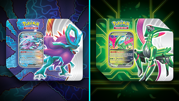 Pokémon TCG: Paradox Clash Tin REPRINT (destined rivals, journey together, surging)