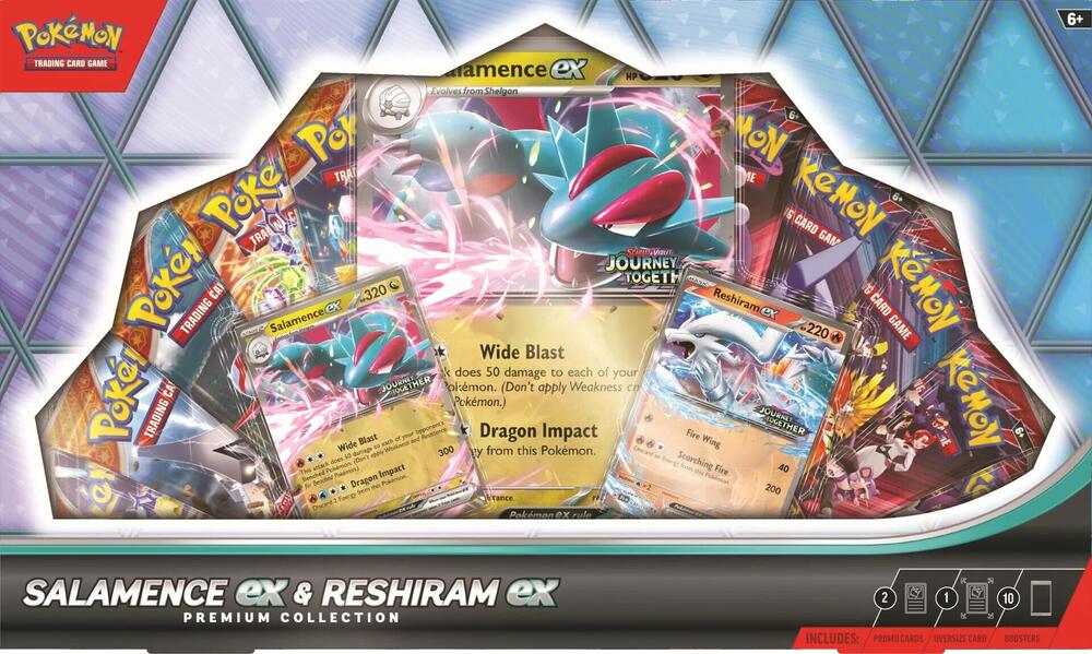 Pokemon Salamence EX and Reshiram EX Premium Collection-10 Booster Packs!