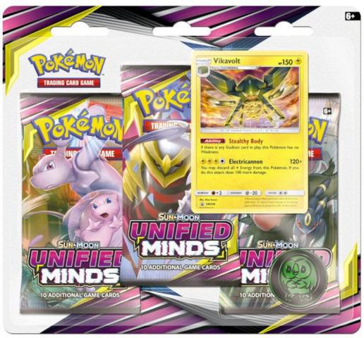 Pokemon Sun and Moon Unified Minds 3 pack Blister