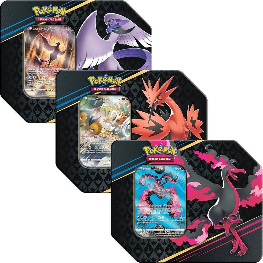 Pokemon Crown Zenith Galarian Birds Tins